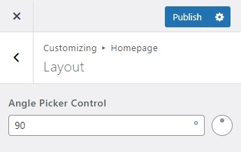Handy Customizer Angle Picker Control