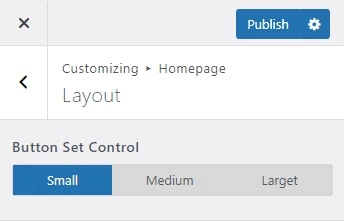 Handy Customizer Button Set Control