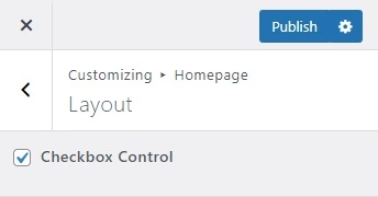 Handy Customizer Checkbox Control