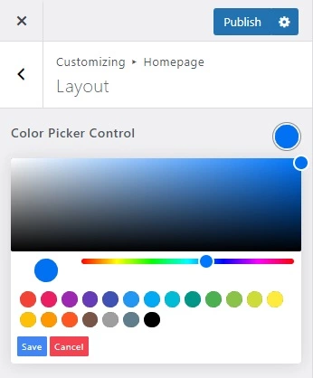Handy Customizer Color Picker Control