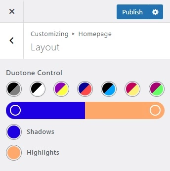 Handy Customizer Duotone Control