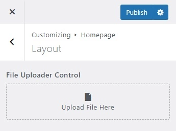 Handy Customizer File Uploader Control