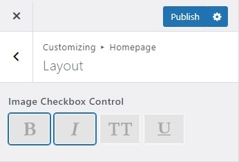 Handy Customizer Image Checkbox Control