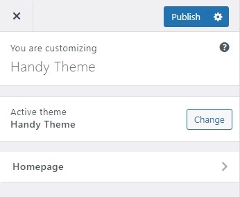 Handy Customizer Panel