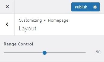 Handy Customizer Range Control