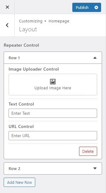 Handy Customizer Repeater Control