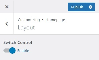 Handy Customizer Switch Control