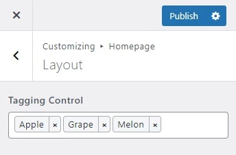 Handy Customizer Tagging Control