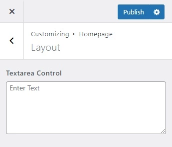 Handy Customizer Textarea Control