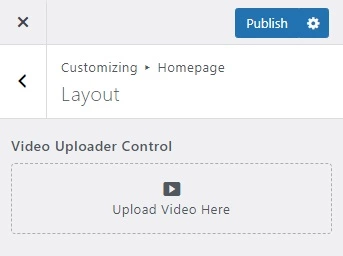 Handy Customizer Video Uploader Control