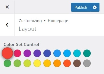Handy Customizer Color Set Control
